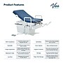 Viva Comfort Pointe Power Height Adjustable Pelvic Tilt Exam Table w/Stirrups & Hand Rails, 396 lbs. Capacity, Blue ~#|#~sp309966605_sc7