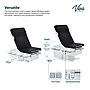 Viva Comfort Pointe Power Height Adjustable Pelvic Tilt Exam Table w/Stirrups & Storage, 396 lbs. Capacity, Black ~#|#~sp309966671_sc7