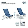 Viva Comfort Pointe Power Height Adjustable Pelvic Tilt Exam Table w/Stirrups & Storage, 396 lbs. Capacity, Blue ~#|#~sp309966680_sc7