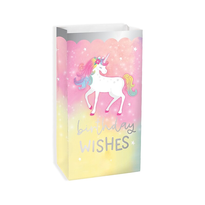 Party City Enchanted Unicorn Treat Bags, 8/Pack (AM10050534-PC) image 1