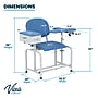 Viva Comfort Bariatric Extra-Tall Phlebotomy Chair with Drawer, 750 lb. Capacity, 2 Flip Up Arms, Blue (ADI997-01D-BT-BLU)~#|#~sp310016560_sc7