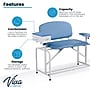 Viva Comfort Bariatric Extra-Tall Phlebotomy Chair with Drawer, 750 lb. Capacity, 2 Flip Up Arms, Blue (ADI997-01D-BT-BLU)~#|#~sp310016561_sc7