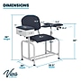 Viva Comfort Bariatric Extra-Tall Phlebotomy Chair with Drawer, 750 lb. Capacity, 2 Flip Up Arms, Black (ADI997-01D-BT-BLK)~#|#~sp310016598_sc7
