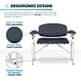 Viva Comfort Bariatric Extra-Tall Phlebotomy Chair with Drawer, 750 lb. Capacity, 2 Flip Up Arms, Black (ADI997-01D-BT-BLK)~#|#~sp310016602_sc7