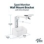 Viva Comfort Aluminum Wall Mount Bracket with Basket, Compatible With Viva Omni Spot Monitor, White (ADIME912-WM-08)~#|#~sp310016661_sc7