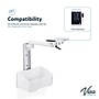 Viva Comfort Aluminum Wall Mount Bracket with Basket, Compatible With Viva Omni Spot Monitor, White (ADIME912-WM-08)~#|#~sp310016663_sc7