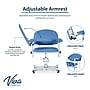 Viva Comfort Manual Adjustment Phlebotomy Chair with Drawer, 2 Flip Up Arms, Blue (ADIME997-05-DR)~#|#~sp310016799_sc7