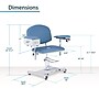 Viva Comfort Manual Adjustment Phlebotomy Chair with Drawer, 2 Flip Up Arms, Blue (ADIME997-05-DR)~#|#~sp310016803_sc7