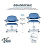 Viva Comfort Manual Adjustment Phlebotomy Chair, 485 lb. Capacity, 2 Flip Up Arms, Blue (ADIME997-05)~#|#~sp310016821_sc7