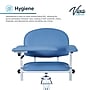 Viva Comfort Manual Adjustment Phlebotomy Chair, 485 lb. Capacity, 2 Flip Up Arms, Blue (ADIME997-05)~#|#~sp310016823_sc7