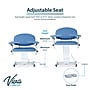 Viva Comfort Electric Adjustment Phlebotomy Chair with Drawer, 590 lb. Capacity, 2 Flip Up Arms, Blue (ADIME997-06-DR)~#|#~sp310016828_sc7