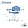 Viva Comfort Electric Adjustment Phlebotomy Chair with Drawer, 590 lb. Capacity, 2 Flip Up Arms, Blue (ADIME997-06-DR)~#|#~sp310016830_sc7