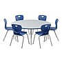 Correll 60" Round Activity Table Set, Height Adjustable, Gray Granite (AP1-A60TFRND-15-14-37-6-18)~#|#~sp310184867_sc7