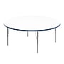Correll 60" Round Activity Table Set, Height Adjustable, Frosty White (AP1-A60DERND-80-14-37-6-18)~#|#~sp310184889_sc7