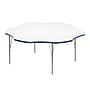 Correll 60" Flower Shaped Activity Table Set, Height Adjustable, Frosty White (AP1-A60DEFLR-80-14-37-6-18)~#|#~sp310184933_sc7
