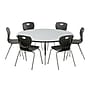 Correll 60" Round Activity Table Set, Height Adjustable, Gray Granite (AP1-A60TFRND-15-09-09-6-18)~#|#~sp310184941_sc7