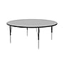 Correll 60" Round Activity Table Set, Height Adjustable, Gray Granite (AP1-A60TFRND-15-09-09-6-18)~#|#~sp310184943_sc7
