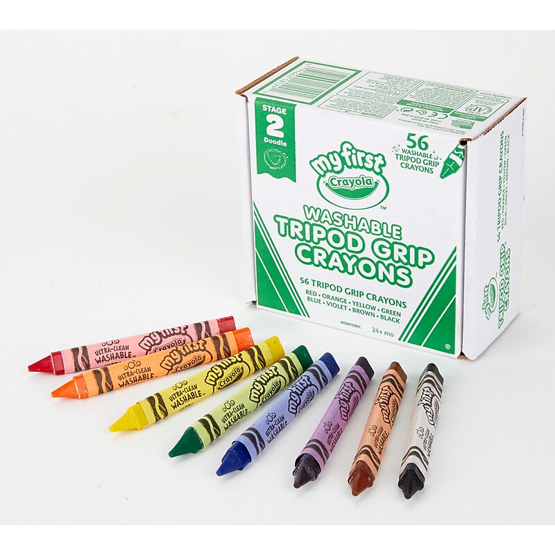 Crayola My First Crayola Classpack, Tripod Grip Crayons, 56/Pack (81-8129) image 1