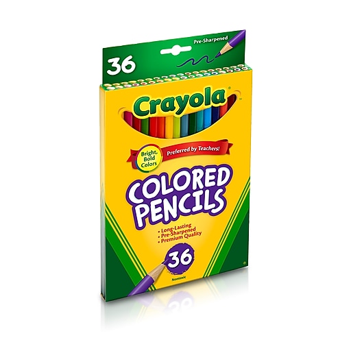 Crayola Kids' Colored Pencil Set, Assorted Colors, 64 Pencils/Box (68-3364)