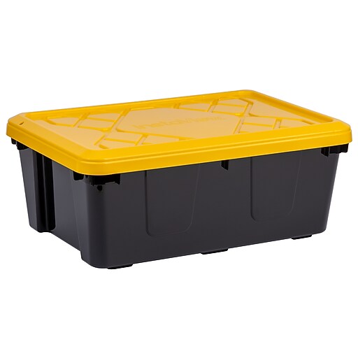 Greenmade Mini Max 3.2 Gallon Storage Bin, Black/Yellow (847586
