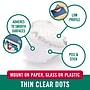 Velcro® Crafting Adhesive Back Hook and Loop Dots Fastener, 3/8" Dia., Clear, 56(91614)~#|#~sp310524040_sc7