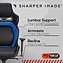Sharper Image SGX300 Ergonomic Faux Leather Swivel Executive Chair, Black and Dark Blue (52914-BLKDBLU)~#|#~sp310628571_sc7
