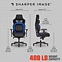 Sharper Image SGX300 Ergonomic Faux Leather Swivel Executive Chair, Black and Dark Blue (52914-BLKDBLU)~#|#~sp310628578_sc7