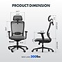 FlexiSpot Ergonomic Mesh Swivel Computer and Desk Chair, Gray (C3G-FM)~#|#~sp311454823_sc7