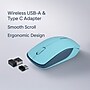 SaharaCase Navigate Series Wireless Ambidextrous Bluetooth & USB Mouse, Teal (KB65)~#|#~sp311546061_sc7