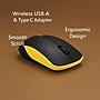 SaharaCase Navigate Series Wireless Ambidextrous Bluetooth & USB Mouse, Black/Yellow (KB64)~#|#~sp311546501_sc7
