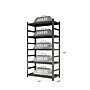 FlexiSpot 5-Shelf Metal Heavy-Duty Storage Rack, 87" x 47" x 23.6", Black (CJ022-DJ)~#|#~sp311877915_sc7