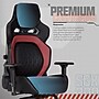 Sharper Image SGX300 Faux Leather Ergonomic Racing Gaming Chair, Black/Red (52914-BLKRED)~#|#~sp311878055_sc7