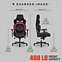 Sharper Image SGX300 Faux Leather Ergonomic Racing Gaming Chair, Black/Red (52914-BLKRED)~#|#~sp311878058_sc7