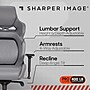 Sharper Image SGX300 Faux Leather Ergonomic Racing Gaming Chair, Gray/Black (52914-GRY)~#|#~sp311878065_sc7