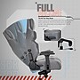 Sharper Image SGX300 Faux Leather Ergonomic Racing Gaming Chair, Gray/Black (52914-GRY)~#|#~sp311878067_sc7