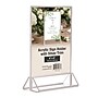 Excello Brands 4" x 6" Sign Holder, Vertical, Countertop/Tabletop, Acrylic, Silver (SGNH-ST-4X6)~#|#~sp311882097_sc7
