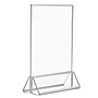 Excello Brands 4" x 6" Sign Holder, Vertical, Countertop/Tabletop, Acrylic, Silver (SGNH-ST-4X6)~#|#~sp311882100_sc7