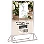 Excello Brands  5" x 7" Sign Holder, Vertical, Countertop/Tabletop, Acrylic, Silver(SGNH-ST-5X7)~#|#~sp311882104_sc7