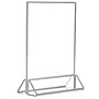 Excello Brands  5" x 7" Sign Holder, Vertical, Countertop/Tabletop, Acrylic, Silver(SGNH-ST-5X7)~#|#~sp311882107_sc7