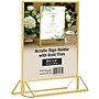 Excello Brands 8.5" x 11" Poster Holder, Vertical, Desktop/Countertop, Acrylic, Gold (SGNH-GT-85X11)~#|#~sp311882113_sc7