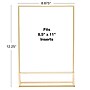 Excello Brands 8.5" x 11" Poster Holder, Vertical, Desktop/Countertop, Acrylic, Gold (SGNH-GT-85X11)~#|#~sp311882114_sc7