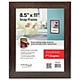 Excello Brands 8.5" x 11" Snap Frame Poster Holder, Wall-Mounted, Vertical/Horizontal, Walnut, Plastic (SF-8511-WLNT)~#|#~sp311882246_sc7