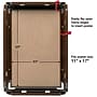 Excello Brands 11" x 17" Snap Frame Poster Holder, Wall-Mounted, Vertical/Horizontal, Walnut, Plastic (SF-1117-WLNT )~#|#~sp311882261_sc7
