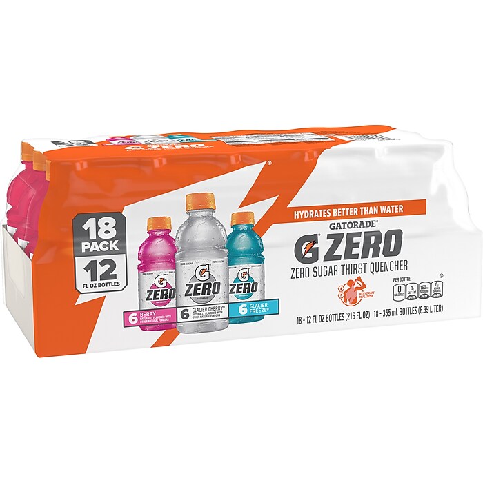 Gatorade Zero Variety Pack Sports Drink, 12 oz., 18/Carton (04369