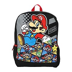 Bioworld Kids Super Mario Laptop Compatible Backpack, Large