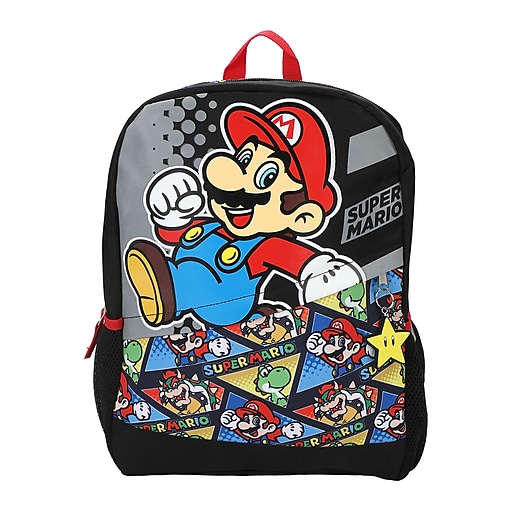 Bioworld Kids Super Mario Laptop Compatible Backpack, Large