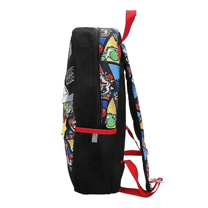 Bioworld Kids Super Mario Laptop Compatible Backpack, Large
