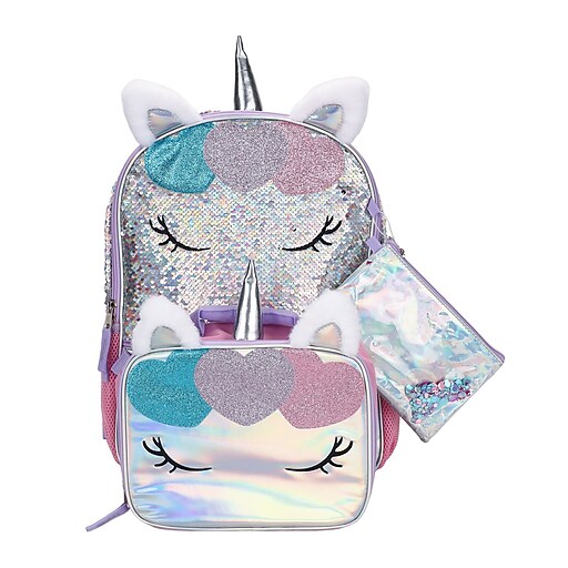girls unicorn mini backpack  5Banglesandabow Hook loop for hanging up your bag Perfect for a fun day