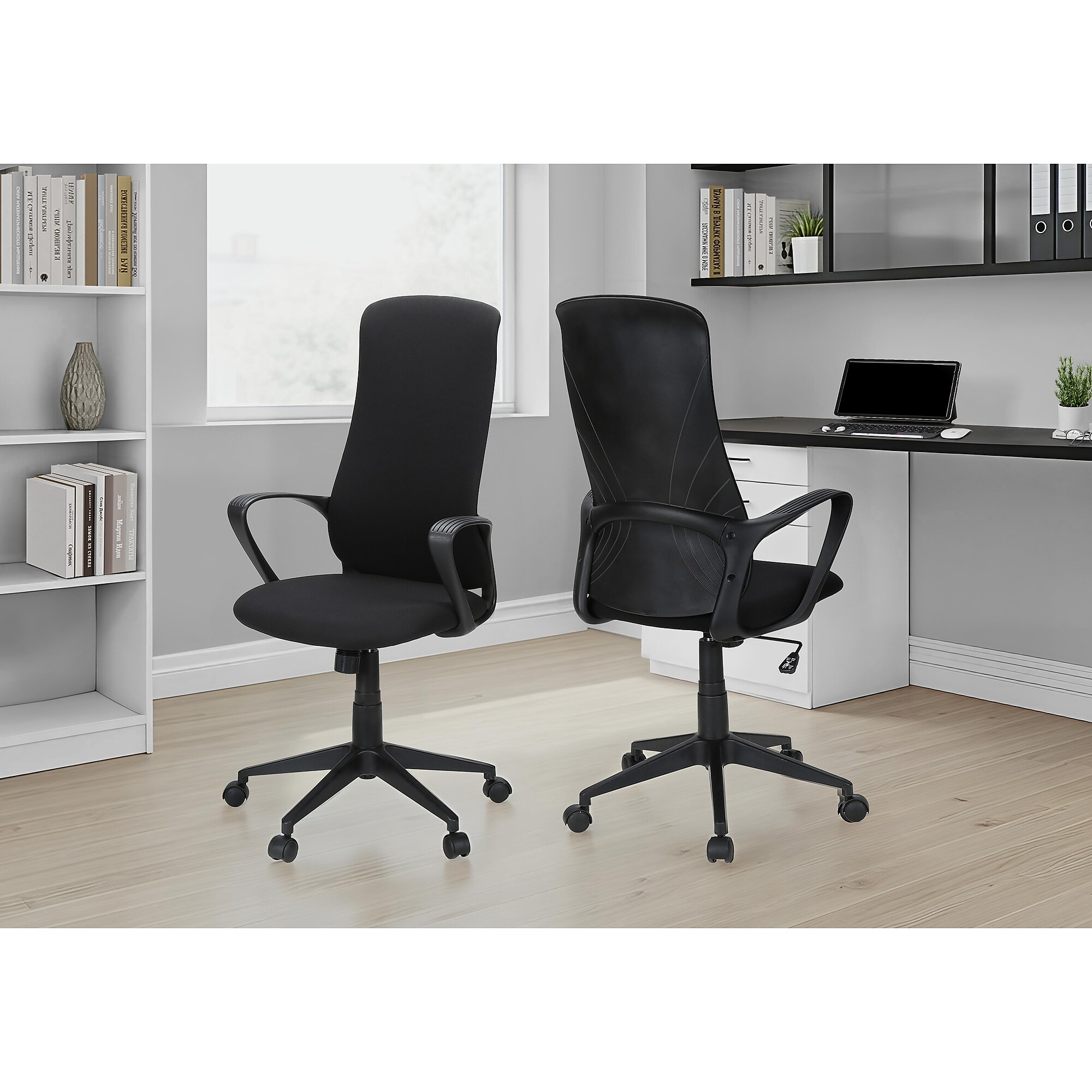 Monarch Specialties Inc. Ergonomic Fabric Swivel Executive Chair, Black (I 7354) Sansujyuku sansujyuku.com