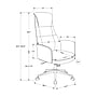 Monarch Specialties Inc. Ergonomic Faux Leather Swivel Executive Chair, Black (I 7344)~#|#~sp312207824_sc7
